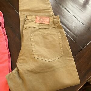 Brooks Brothers jeans, green and salmon color. Never been worn.